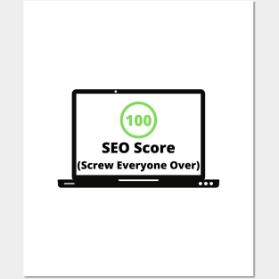 Funny SEO score design Posters and Art